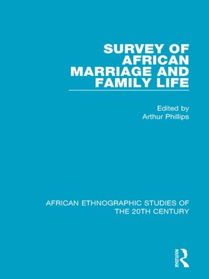 cover image of Survey of African Marriage and Family Life